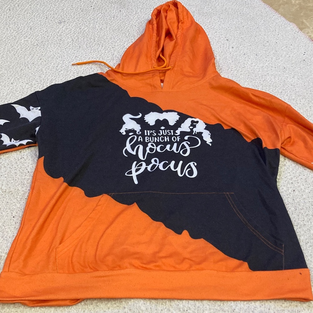 Womens Orange and Black Hocus Pocus Hoodie